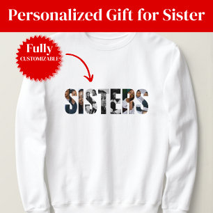 Schwestern-Foto-Collage Basic Sweatshirt