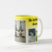 Schwestern Foto Collage. Die beste Art der Therapi Zweifarbige Tasse (VorderseiteRechts)