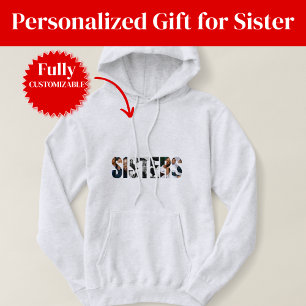 Schwestern-Foto-Collage-Pullover-Hoodie Hoodie