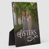 Schwestern-Foto personalisiertes Monogramm Fotoplatte (Seite)