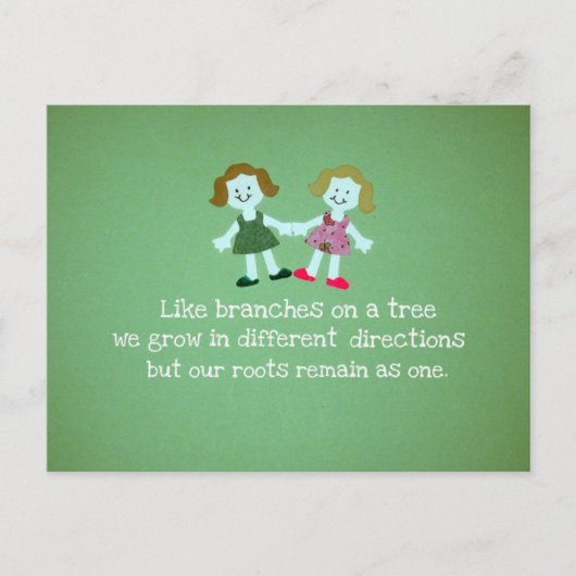 Schwestern/Freunde Postkarte (Vorderseite)