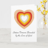 Schwestern für immer durch Liebe begrenzt ..... Karte (Gelbe Blume)