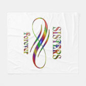 Schwestern für immer fleecedecke (Vorderseite (Horizontal))