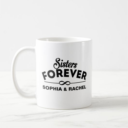 Schwestern für immer kaffeetasse (Links)