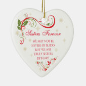 Schwestern für immer - nicht durch Blut, durch Her Keramik Ornament (Rechts)