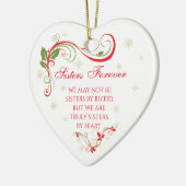 Schwestern für immer - nicht durch Blut, durch Her Keramik Ornament (Links)