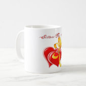 Schwestern für jedes Herz Kaffeetasse (Vorderseite Links)
