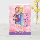 Schwestern - Gruß-Karte Karte (Gelbe Blume)