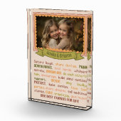 Schwestern Herzberührung & sentimental Foto Block (Rechts)