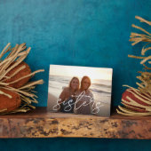 Schwestern | Horizontales Skriptüberlagertes Foto Fotoplatte (Seite)