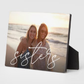 Schwestern | Horizontales Skriptüberlagertes Foto Fotoplatte (Seite)