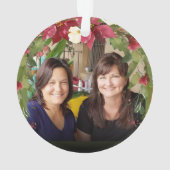 Schwestern I Liebe My Sis 2 Foto Weihnachtsgrün Ornament (Rückseite)