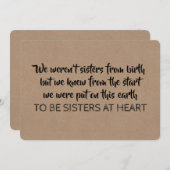 Schwestern im Herzen - Werden Sie meine Brautjungf Einladung (Vorne/Hinten)