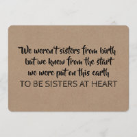 Schwestern im Herzen - Werden Sie meine Brautjungf