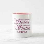Schwestern im Rosa Zweifarbige Tasse (Mittel)