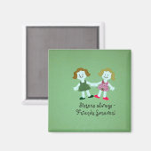 Schwestern immer - Freunde für immer! Magnet (Vorderseite/Rückseite)