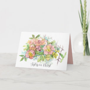 Schwestern in Christus fürs Leben Honigbiene rosa Karte