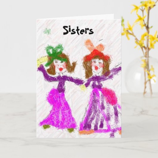 Schwestern Karte (Gelbe Blume)