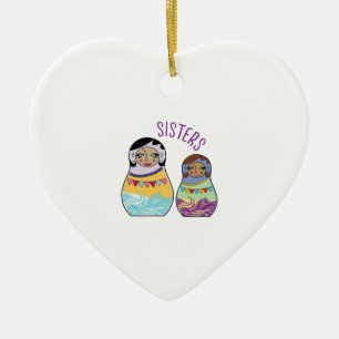 Schwestern Keramikornament