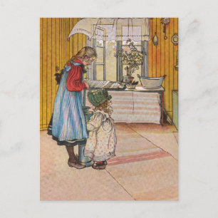 Schwestern - Koket von Carl Larsson Postkarte