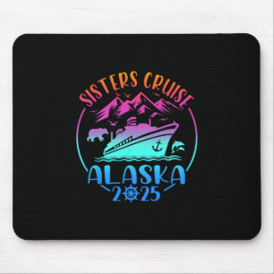 Schwestern Kreuzfahrt Alaska 2025 Mädchen auf Kreu Mousepad