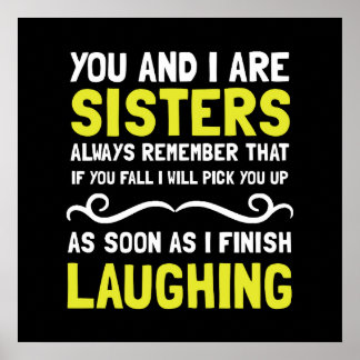 Schwestern lachen poster