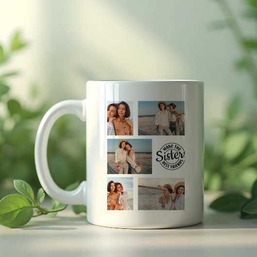 Schwestern machen das Foto der besten Freunde Kaffeetasse