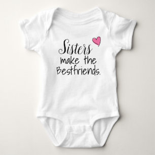 Schwestern machen die besten Freunde Baby Strampler