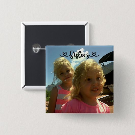 Schwestern machen die besten Freunde | Button (Vorne & Hinten)