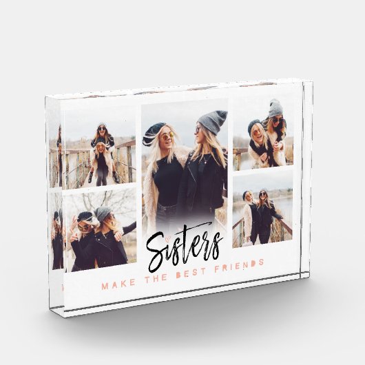 Schwestern machen die besten Freunde Foto Collage (Links)