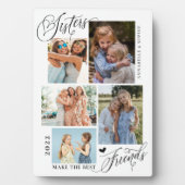 Schwestern machen die besten Freunde Foto Collage Fotoplatte (Vorderseite)