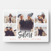 Schwestern machen die besten Freunde Foto Collage  Fotoplatte (Vorderseite)