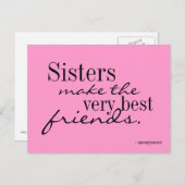 Schwestern machen die besten Freunde - Postkarte (Vorne/Hinten)