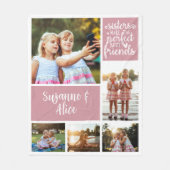 Schwestern machen perfekte Freunde Foto Collage Fleecedecke (Vorderseite)