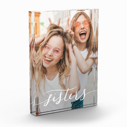 Schwestern Moderner Skriptschlüssel Fotoblock (Links)