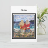 Schwestern oder Nahe Beziehungen mit Blick auf den Dankeskarte (Stehend Vorderseite)