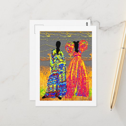 Schwestern Postkarte (Vorderseite/Rückseite Beispiel)