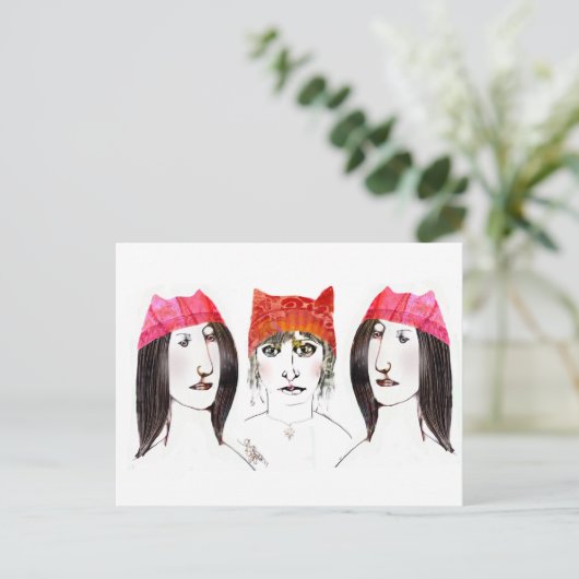 Schwestern Postkarte (Stehend Vorderseite)