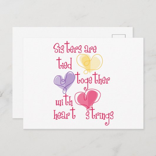 Schwestern Postkarte (Vorne/Hinten)