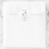 Schwestern, Schwestern Runder Aufkleber (Tasche)