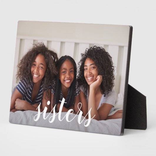 Schwestern | Script Overlay-Foto Fotoplatte (Seite)