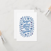 Schwestern sind andere Blume als der gleiche Garte Karte (Vorderseite/Rückseite Beispiel)