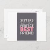 Schwestern sind die besten Freunde Postkarte (Vorne/Hinten)