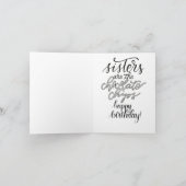 "Schwestern sind die Schokoladenstücke" Geburtstag Karte (Innenseite)