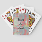 Schwestern sind Forever Pastel Artistic Rose Flora Spielkarten (Rückseite)