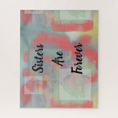 Schwestern sind Forever Pastel Rose Muster Floral Puzzle (Vertikal)