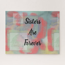 Schwestern sind Forever Pastel Rose Muster Floral Puzzle