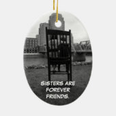Schwestern sind für immer Freunde Keramikornament (Hinten)