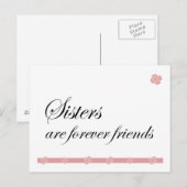 Schwestern sind für immer Freunde Postkarte (Vorne/Hinten)