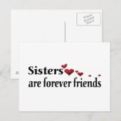 Schwestern sind für immer Freunde Postkarte (Vorne/Hinten)
